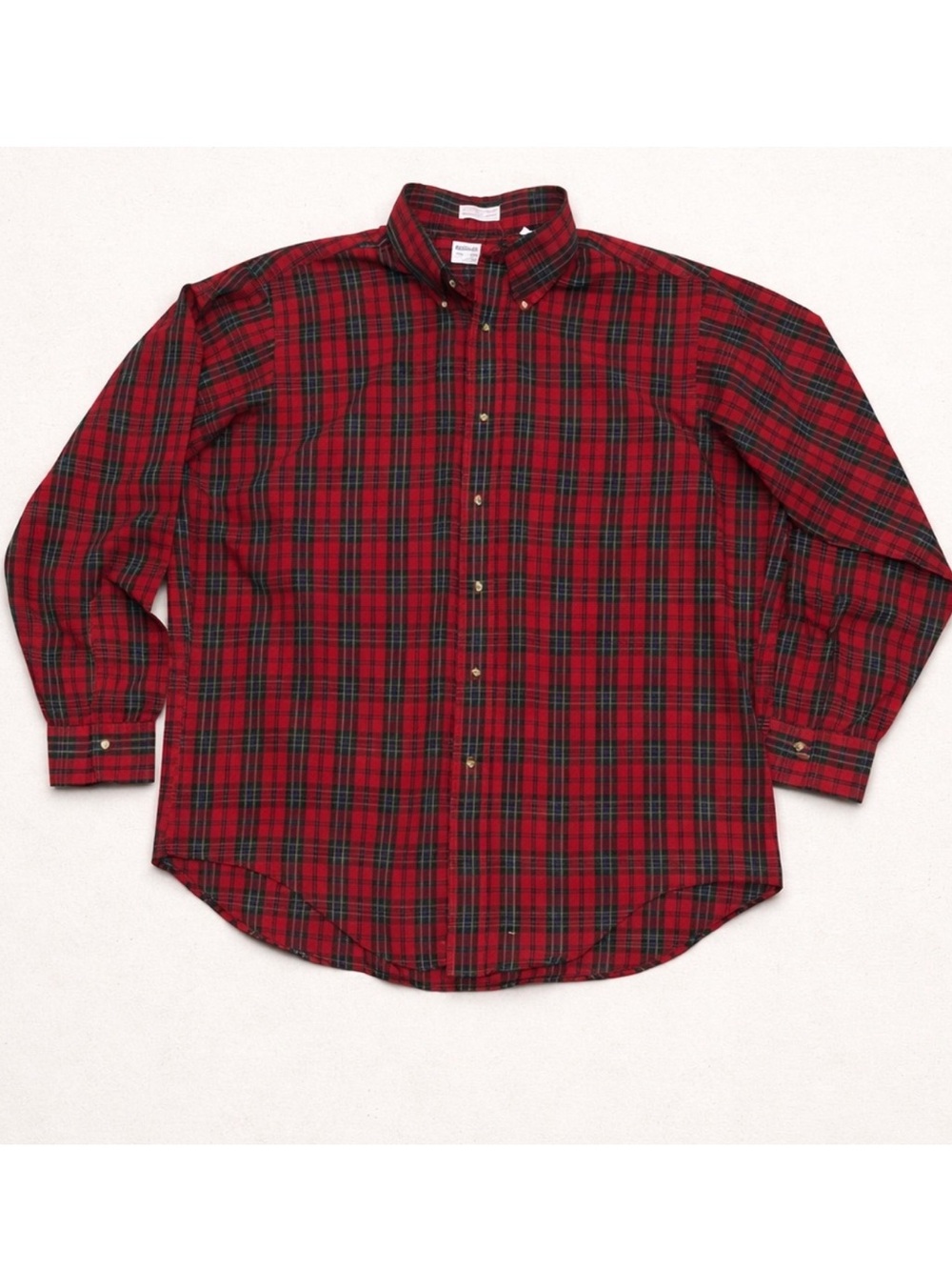 ✨Vintage Carroll Reed Ski Shops Red Tartan Plaid Button-Down Shirt✨